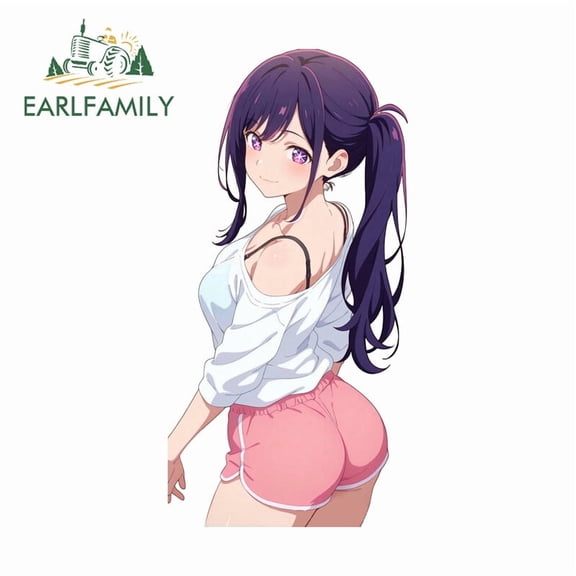 EARLFAMILY 5.1" Hoshino Ass Car Sticker Windshield Motorcycle Creative Decal