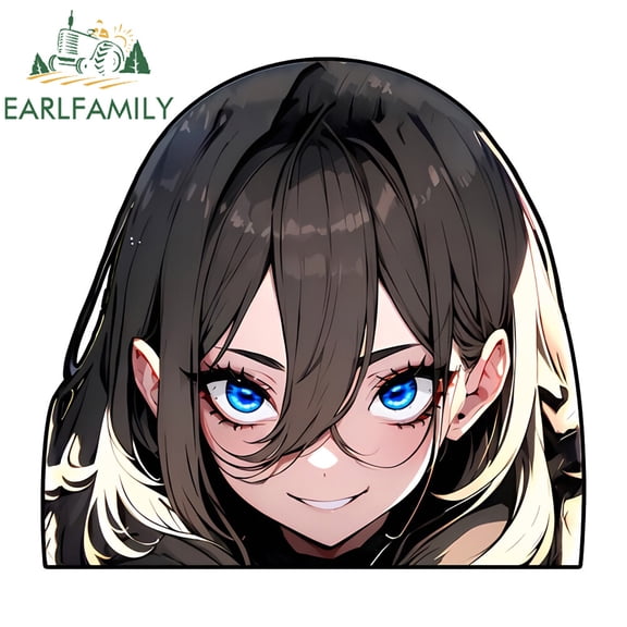 EARLFAMILY 5.1" Hot Anime Girl Car Accessories Stickers Vinyl Windows Decals