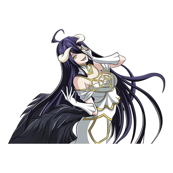 EARLFAMILY 5.1 Inch Albedo Anime Car Decals Cartoon JDM Accessories Window Laptop Stickers for Motorcycle Luggage Waterproof