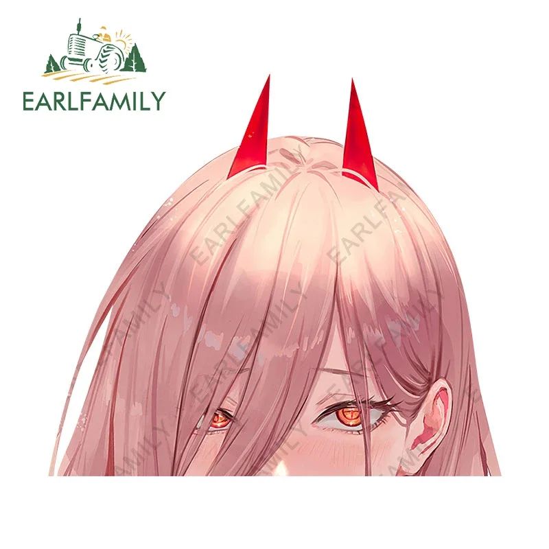 EARLFAMILY 5.1 Inch Anime Peeker ZERO TWO Car Stickers Sunscreen ...