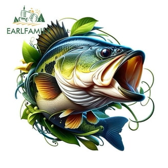 Tribal Fish Hook Rectangle Bumper Sticker - Car Window & Bumper Decal, Weatherproof Vinyl, Small Or Large Size