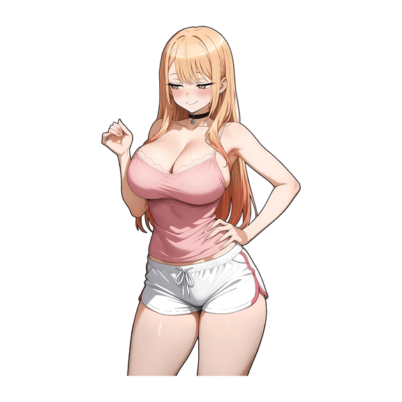 EARLFAMILY 5.1 Inch Cute Anime Kitagawa Marin Sticker Vinyl Decal for Skateboard Car Body Bumper Sunscreen Decoration