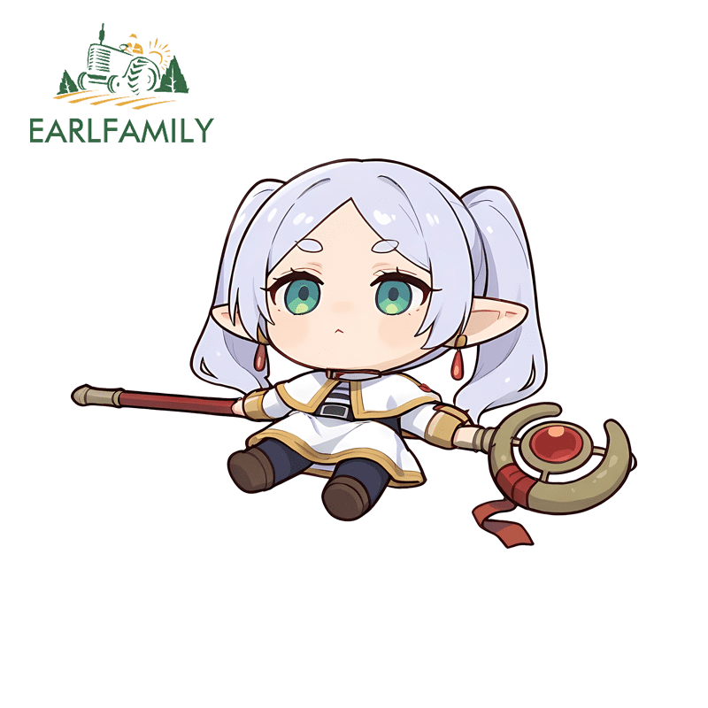 Staf Sticker EARLFAMILY 5.1 Inch Cute Frieren Holding The Staff Car Stickers ...