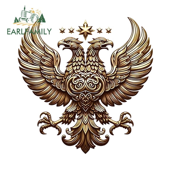 EARLFAMILY 5.1 Inch Eagle Car Stickers Cartoon Creative Motorcycle Windows Bumper Scratch-Proof Waterproof Vinyl Decals Fashionable Car Label