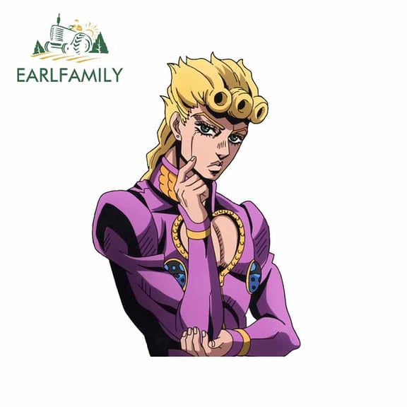 EARLFAMILY 5.1 Inch For JOJOLion Vinyl Car Stickers Decor Decal Personality Creative Auto Air Conditioner Occlusion Scratch