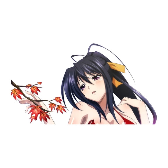 EARLFAMILY 5.1 Inch Himejima Akeno Peek Car Sticker Vinyl Decal Motorcycle Windshield Luggage Sunscreen Decoration
