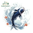 thumbnail image 1 of EARLFAMILY 5.1 Inch Japanese Fish with Wave Car Sticker Scratch-Proof Refrigerator Skateboard Motorcycle Sunscreen JDM Decal Personality Car Goods, 1 of 2