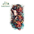 thumbnail image 1 of EARLFAMILY 5.1 Inch Japanese Samurai Girl Art Car Stickers Personality Graffiti PVC Decals Waterproof Occlusion Scratch Car Door Protector, 1 of 2