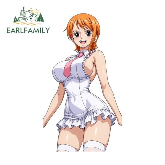 EARLFAMILY 5.1 Inch Nami Car Stickers Personality Waterproof Occlusion Scratch Vinyl Decal Suitable for Motorcycle Rear Windshield Luggage Bumper Car Accessories