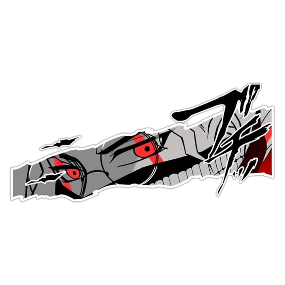 EARLFAMILY 5.1 Inch Personalized Takakura Ken Eyes Car Sticker Cool Decal for Windshield Bumper Campervan Waterproof Decoration