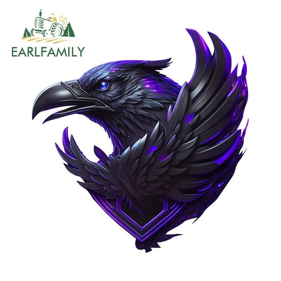 EARLFAMILY 5.1 Inch Purple Eagle Car Stickers Fashionable Motorcycle Windshield Bumper Luggage Occlusion Scratch Vinyl Decals Fashionable Car Styling