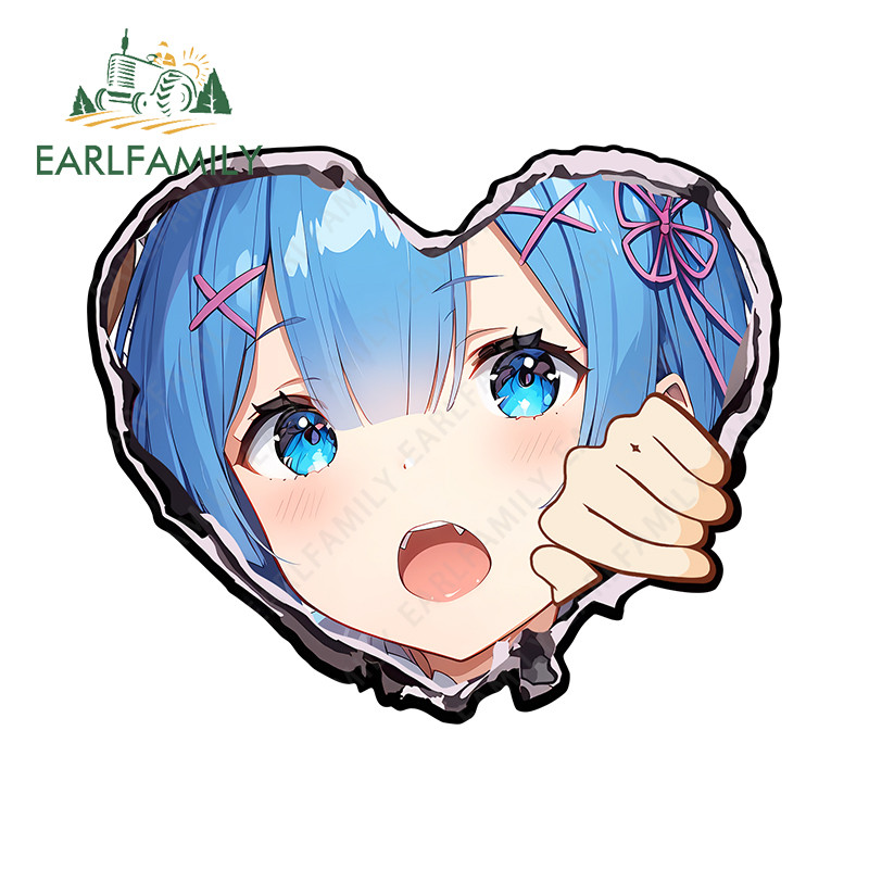 EARLFAMILY 5.1 Inch Rem Car Sticker Kawaii Occlusion Scratch Campervan ...