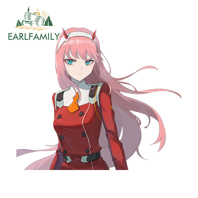 EARLFAMILY 5.1 Inch Zero Two Car Sticker Funny Occlusion Scratch ...
