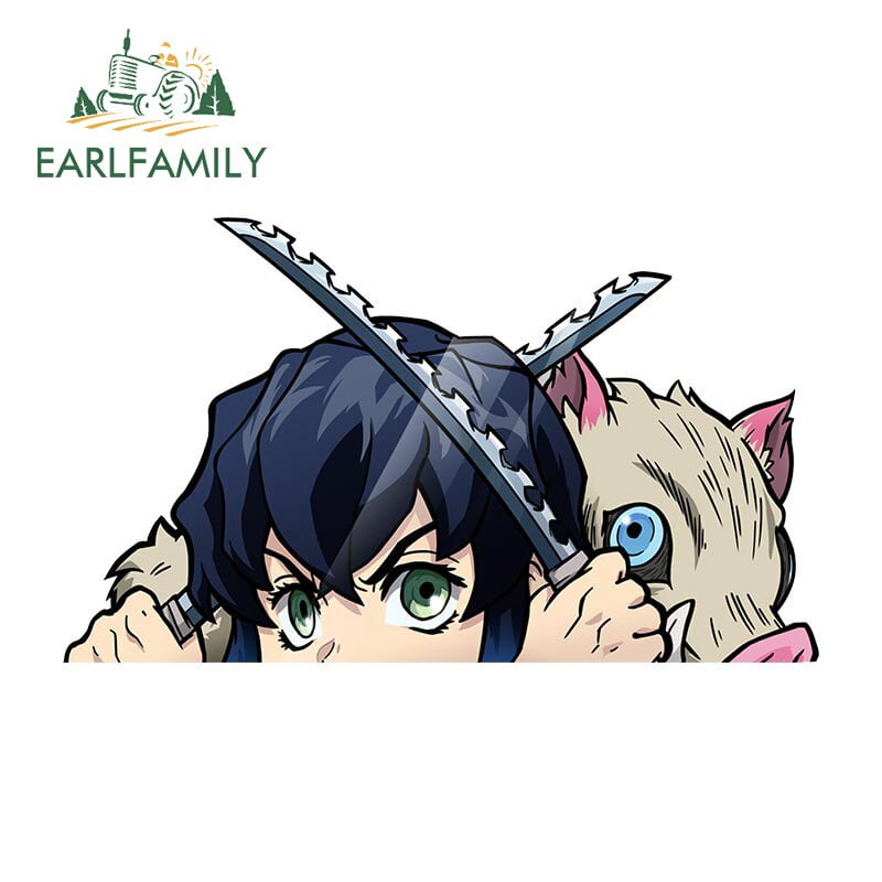 EARLFAMILY 5.1 Inch for Inosuke Anime Car Stickers Vinyl Car ...