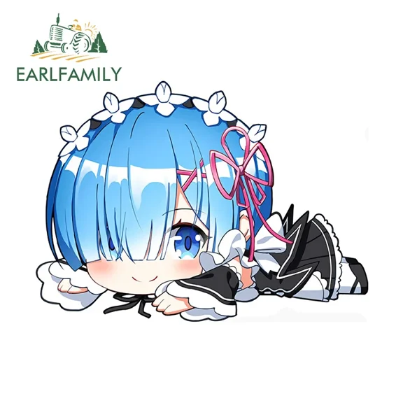 EARLFAMILY 5.1 Inch for Rem Car Stickers Personality Simple Decals Car Accessories RV Decoration Car Styling