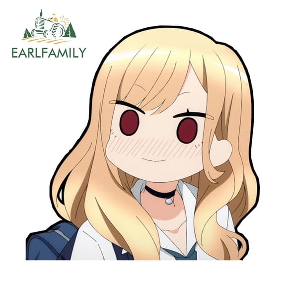 EARLFAMILY 5.1" Kitagawa Marin Car Sticker Interesting Scratch-Proof JDM Decal