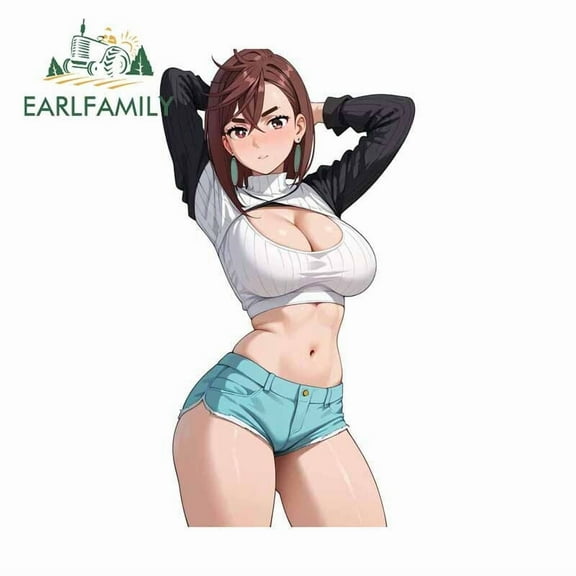 EARLFAMILY 5.1" Momo Ayase Car Personality Waterproof Laptop VAN Truck 3D Decal