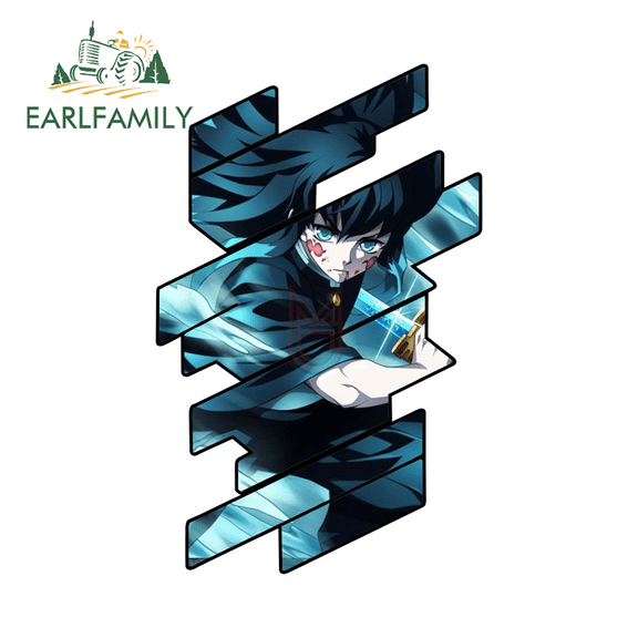 EARLFAMILY 5.1" Muichiro Tokito Car Stickers Personality ATV RV Glass JDM Decals