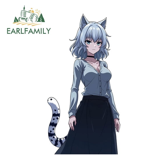 EARLFAMILY 5.1" Neferpitou Car Sticker Waterproof Motorcycle Luggage Skateboard Laptop PVC Decals Occlusion Scratch Car Goods