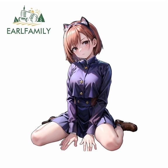 EARLFAMILY 5.1" Nobara Kugisaki Car Sticker Personality Sunscreen Truck RV Decal
