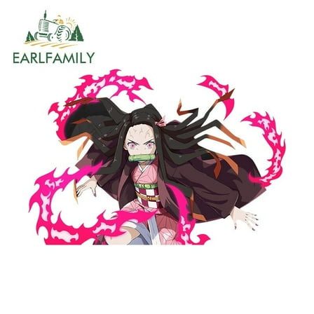 EARLFAMILY 5.1” Personalized Anime Kamado Nezuko CarSticker Car Accessories Vinyl Decal