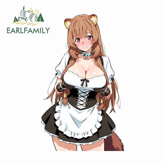 EARLFAMILY 5.1" Raphtalia Car Sticker Creative Refrigerator Vehicle RV PVC Decal