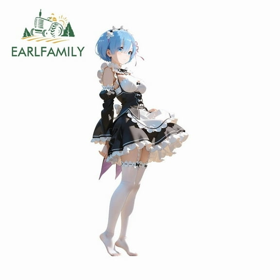 EARLFAMILY 5.1" Rem Car Stickers Humorous Waterproof Campervan Vehicle Surfboard Truck Windshield Vinyl Decal Occlusion Scratch Exterior Accessories