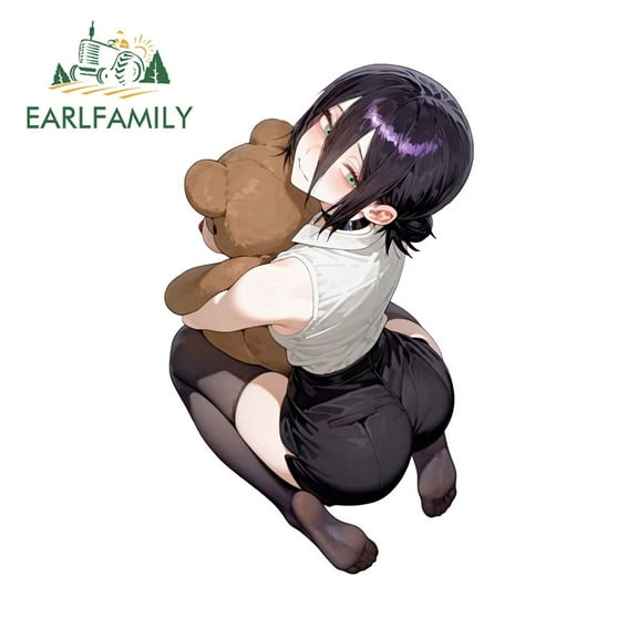 EARLFAMILY 5.1" Reze Car Stickers Interesting Motorcycle Windows Luggage Skateboard Vinyl Decals Occlusion Scratch Personality Vinyl Car Wrap