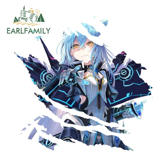 EARLFAMILY 5.1" Rimuru Tear Car Stickers Fashionable Waterproof Campervan Truck Vinyl Decal Amusing Occlusion Scratch Car Door Protector