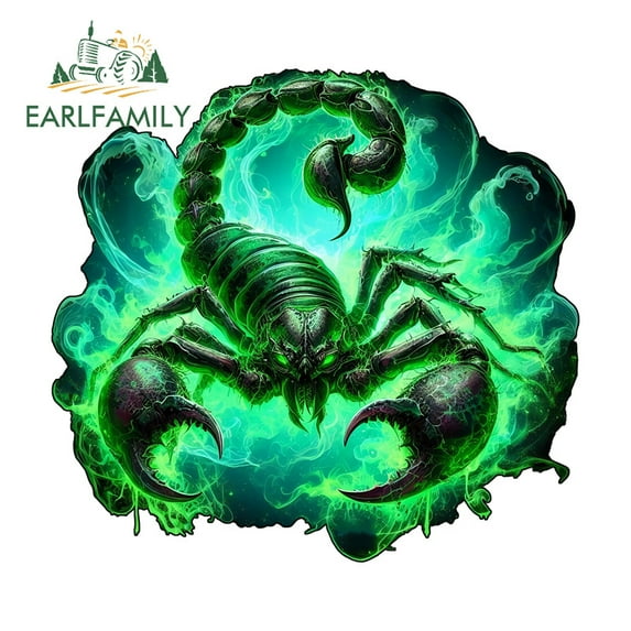 EARLFAMILY 5.1" Scorpion Car Stickers Humorous Motorcycle Skateboard Suitcase Racing Drifting Vinyl Decal Amusing Scratch-Proof Exterior Accessories