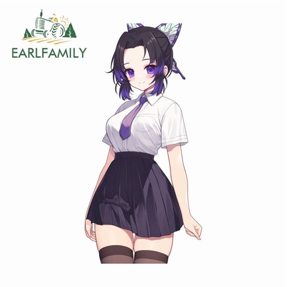 EARLFAMILY 5.1" Shinobu Kochou Car Stickers Computer Laptop Host JDM RV Decals
