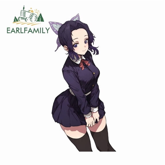 EARLFAMILY 5.1" Shinobu Kochou Car Stickers Computer Laptop Host JDM RV Decals