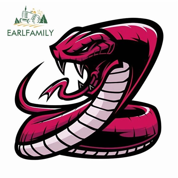 EARLFAMILY 5.1" Snake Car Stickers Interesting Motorcycle Skateboard Racing Drifting Personality Vinyl Decal Amusing Scratch-Proof Exterior Accessories