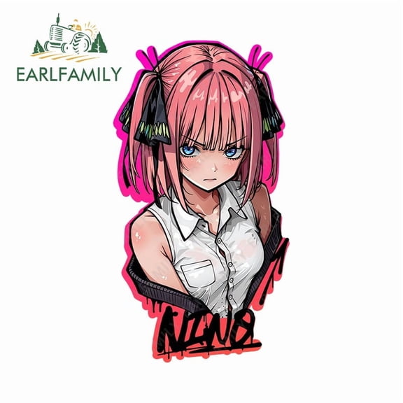 EARLFAMILY 5.1" Tattoo Car Sticker Rear Windshield Luggage SUV Vehicle JDM Decal