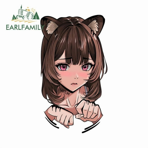 EARLFAMILY 5.1" Tattoo Raphtalia Car Stickers Motorcycle Skateboard Air Conditioner Truck Vinyl Decals Waterproof Scratch-Proof Car Door Protector