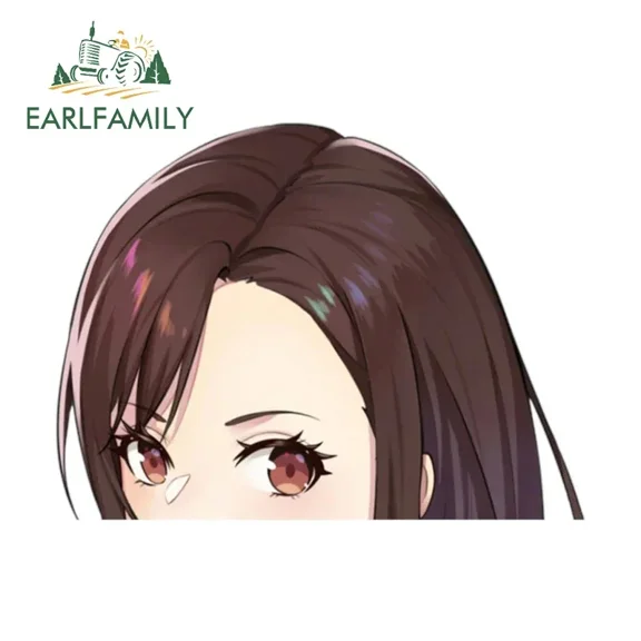EARLFAMILY 5.1" Tifa Peek Car Sticker Car Accessories Creative Caravan Decal Windows Personality Auto Trunk Decoration