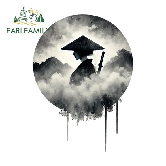 EARLFAMILY 5.1" Warrior Graffiti Car Stickers Motorcycle Windshield Surfboard JDM Waterproof Vinyl Decal Amusing Funny Occlusion Scratch Car Styling