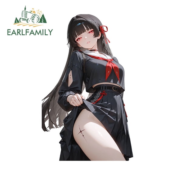 EARLFAMILY 5.1" Wuthering Waves Car Sticker Personality Occlusion Scratch Waterproof Personality Vinyl Decal Suitable for Motorcycle Laptop Truck Windows Car Goods