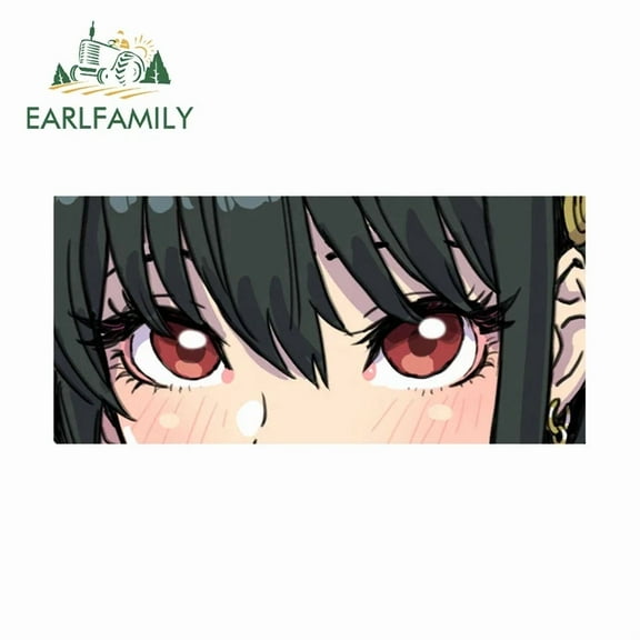 EARLFAMILY 5.1" Yor Forger Anime Peeker Car Stickers Creativite Personality for ATV Camper Decal Skateboard Bumper Decor