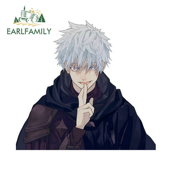 EARLFAMILY 5.1 in Auto Anime Car Stickers Cool Gojo Satoru Decals Waterproof JDM RV Wall Window Decor