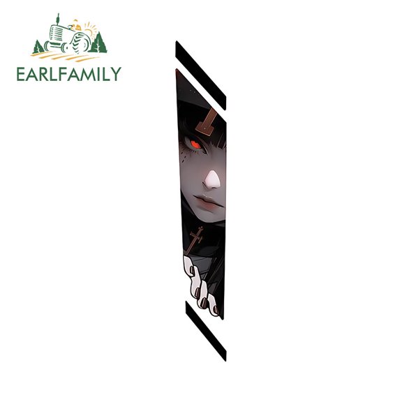 EARLFAMILY 5.1 in Cool Girl Eyes Car Stickers Creative Trunk Vehicle RV JDM Decals