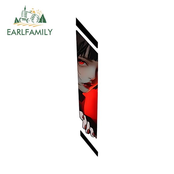 EARLFAMILY 5.1 in Cool Girl Eyes Car Stickers Personality Waterproof RV JDM Decals