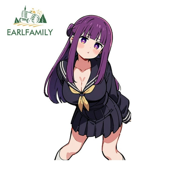 EARLFAMILY 5.1 in Cute Anime Frieren Car Sticker Personalized ATV Trolley SUV RV DIY Decals