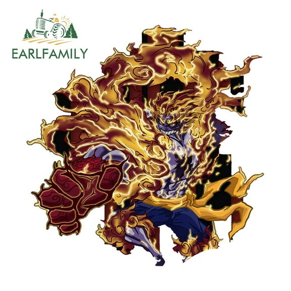 EARLFAMILY 5.1 in Snake Luffy Car Sticker Japanese Anime Vinyl Car Accessories Motorcycle Windows Decal