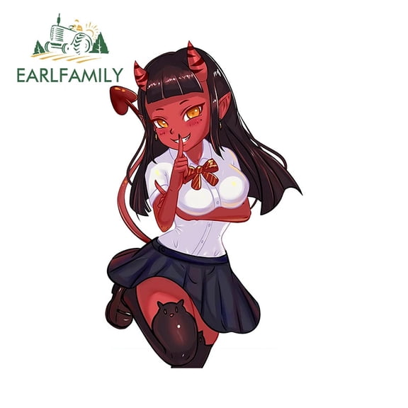 EARLFAMILY 5.1 in Succubus Uniform Meru Peeker Car Stickers Creative Vinyl Decal