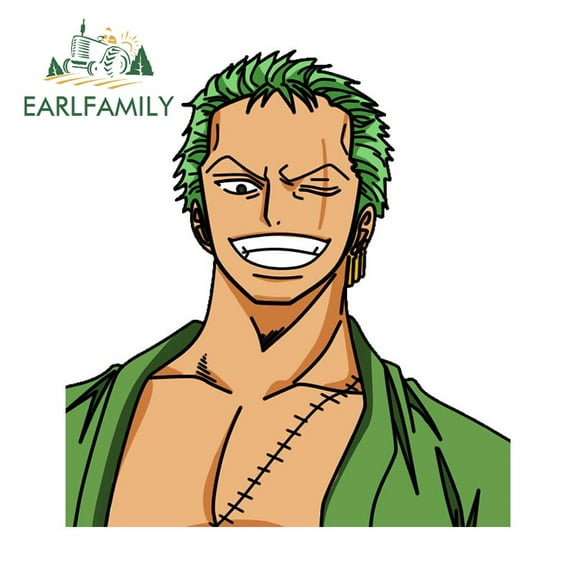 EARLFAMILY 5.1 in for Roronoa Zoro Car Accessories Stickers Waterproof Windows Anime Decal Surfboard Scratch-Proof RV Refrigerator DEcoration