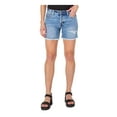 thumbnail image 1 of EARNEST SEWN NEW YORK Womens Blue Denim Pocketed Distressed Button Fly Frayed Hem Shorts Shorts 28, 1 of 1