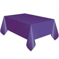 thumbnail image 1 of EARSTMAKEUP Assorted Color Disposable Plastic Tablecloth, Rectangle Table Cover Decorative Plastic Disposable Table Cloths for Theme Party Birthday Wedding Picnic Home (Purple, 72 x 54 Inch), 1 of 7