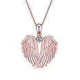 thumbnail image 1 of EARSTMAKEUP Angel Wings Necklace, 925 Sterling Rose Gold Guardian Angel Wings Pendant Necklace Birthstone Necklace for Women Christmas Jewelry Gifts, 1 of 8