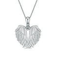 thumbnail image 1 of EARSTMAKEUP Angel Wings Necklace, 925 Sterling Silver Guardian Angel Wings Pendant Necklace Birthstone Necklace for Women Christmas Jewelry Gifts, 1 of 6
